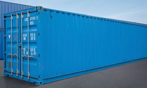 New standard 40 ft. storage container for sale in blue
