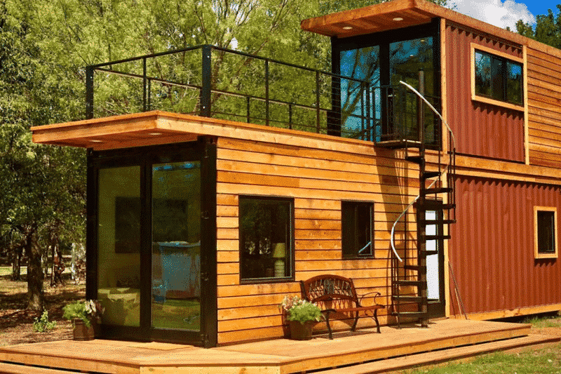 Portable And Simple Shipping Container Deck