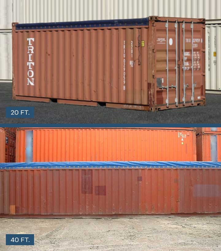 20ft and 40ft shipping container dimensions