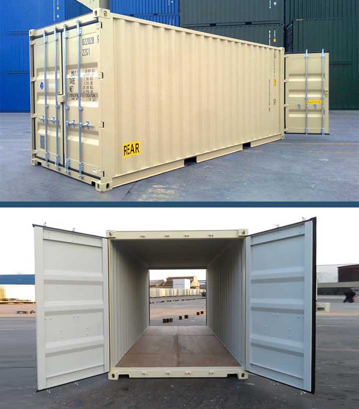 20ft double door shipping container dimensions