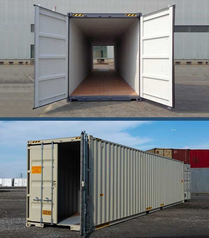 40ft high cube double door shipping containers