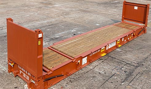 40ft High Cube Flat Rack For Sale | Container Sales Group